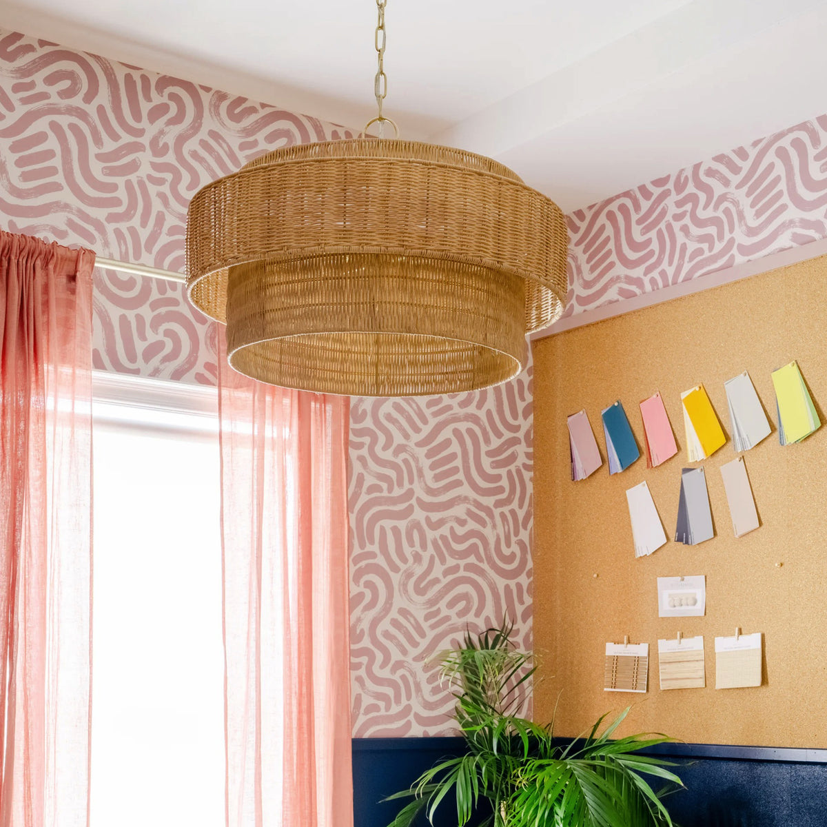 Danica Handwoven Wicker Pendant Light