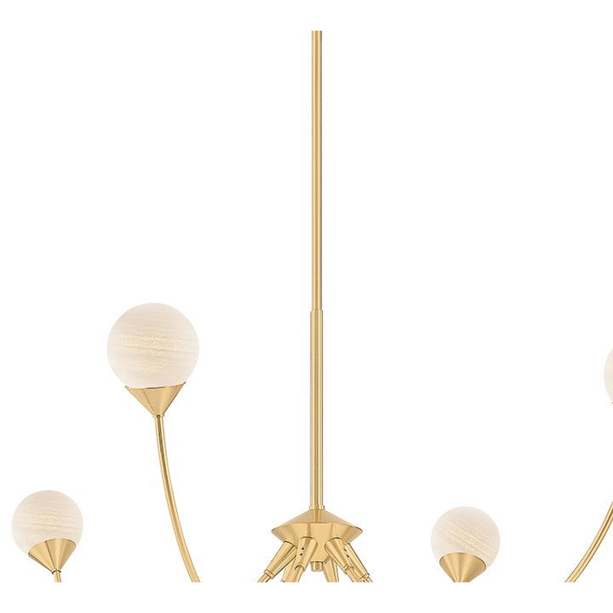 Bexley Cloud Glass Six-Light Sculptural Chandelier – view 2