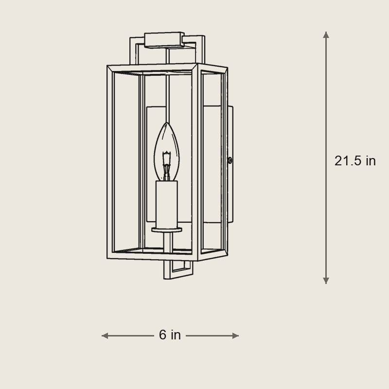 Beckham Art Deco Wall Sconce with Warm Ambient Glow — Dimensions: