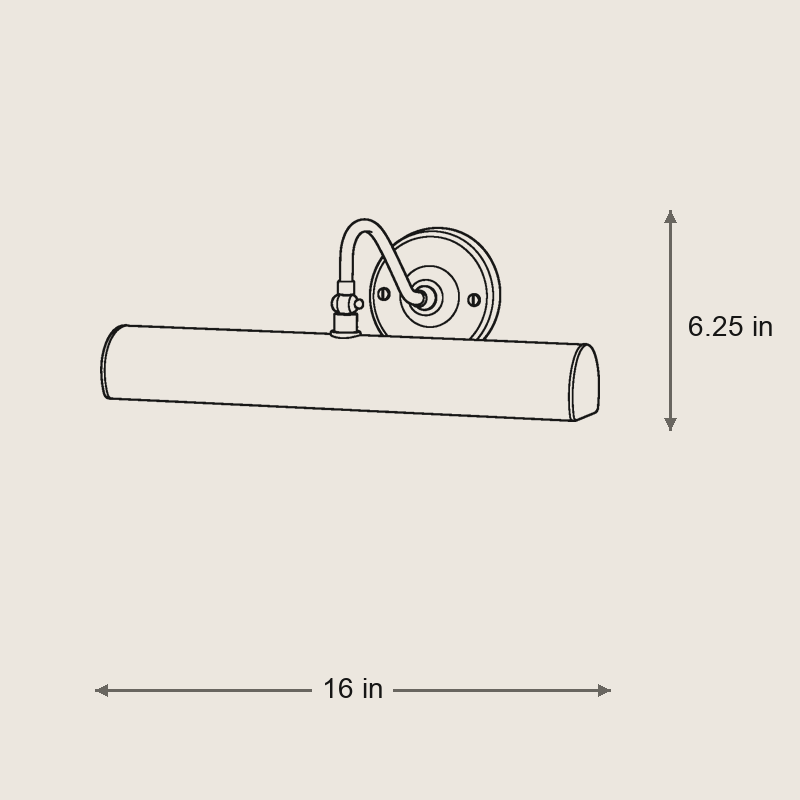 Gallery Picture Sconce — Dimensions: