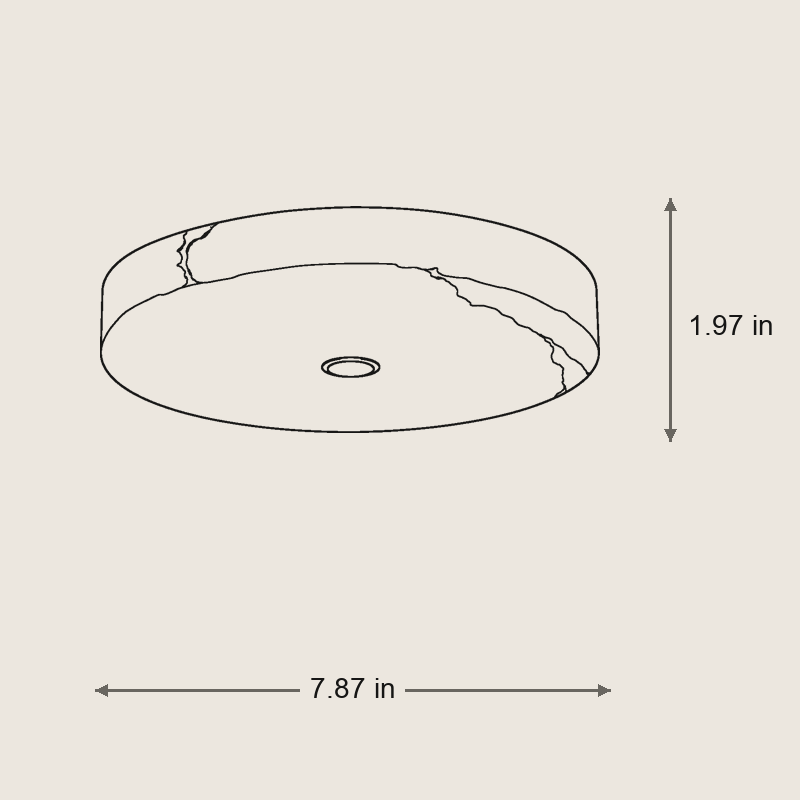 Sophie Alabaster Ceiling Light — Dimensions: