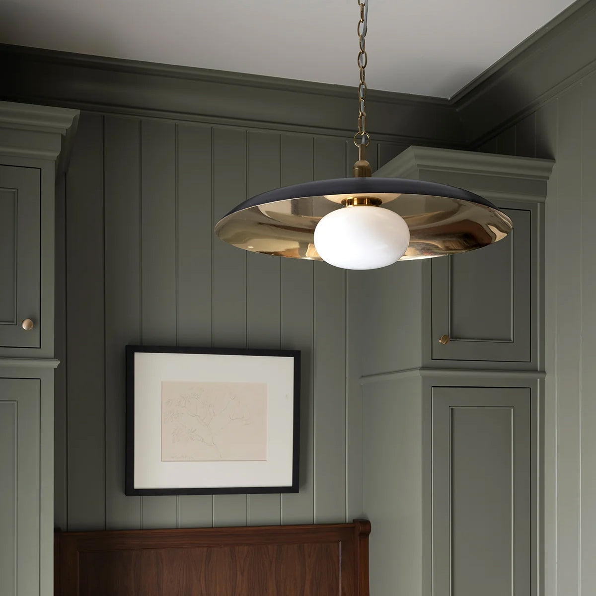 Letterly Fluted Glass Pendant Light