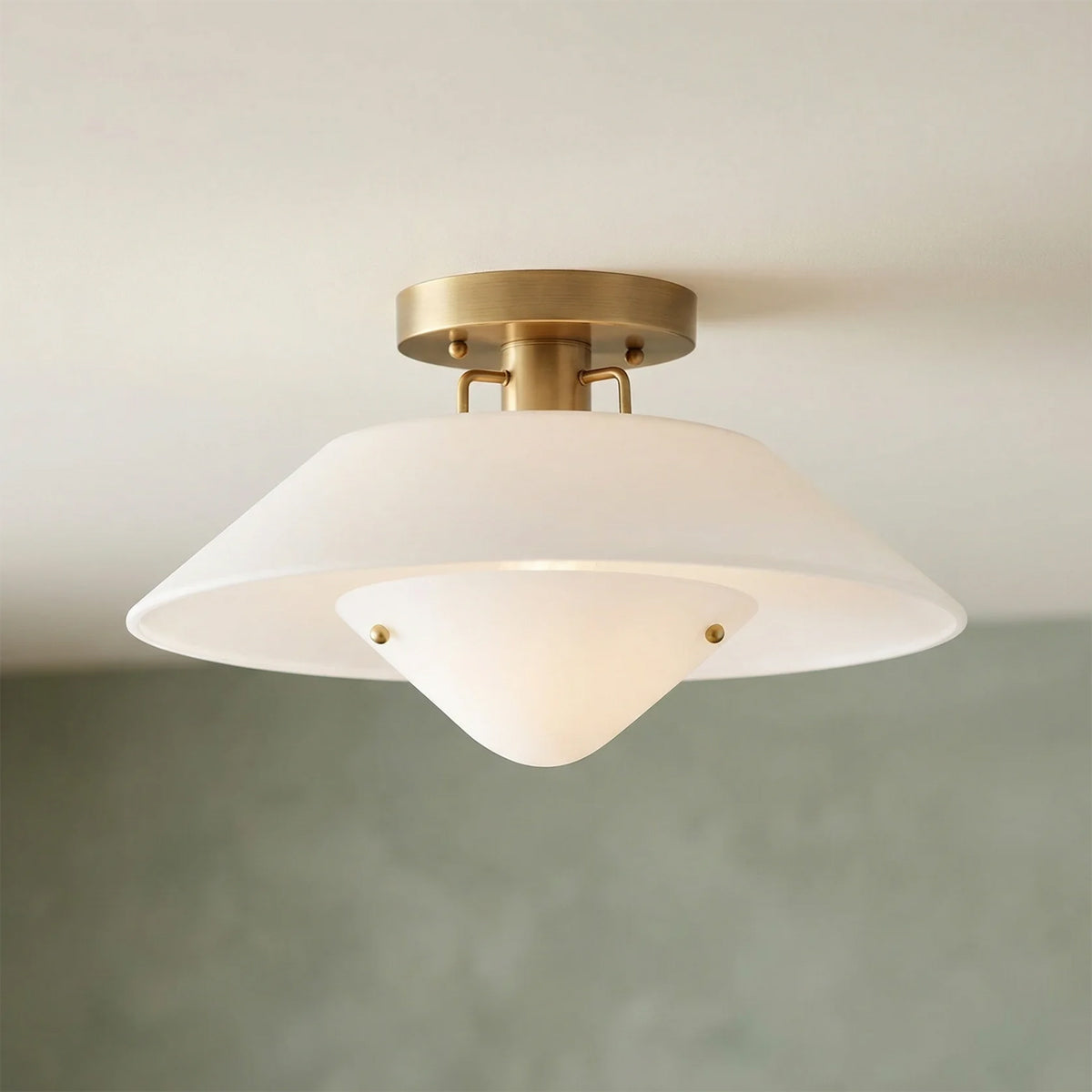 Otto Industrial Round Flush Mount Ceiling Light