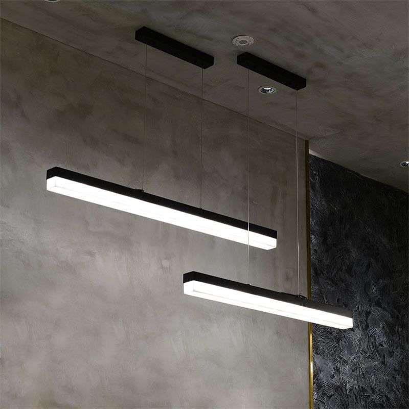 Alabaster Simple Linear Kitchen Island Chandelier – view 4