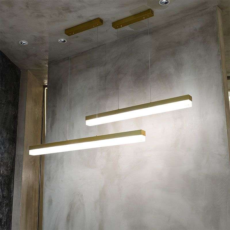 Alabaster Simple Linear Kitchen Island Chandelier – view 3