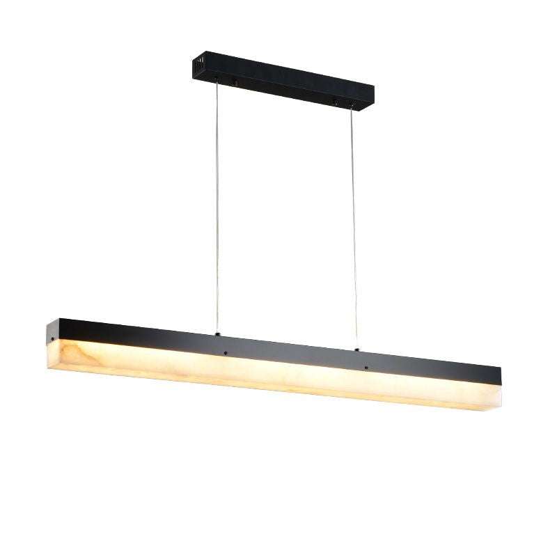 Alabaster Simple Linear Kitchen Island Chandelier – view 5