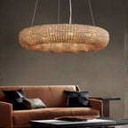 Crystal Halo Round LED Chandelier 41" Halo Lighting Fixture