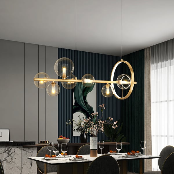 Glass Ball Modern Kitchen Island Lighting – Kitchen Light Fixtures - View 3