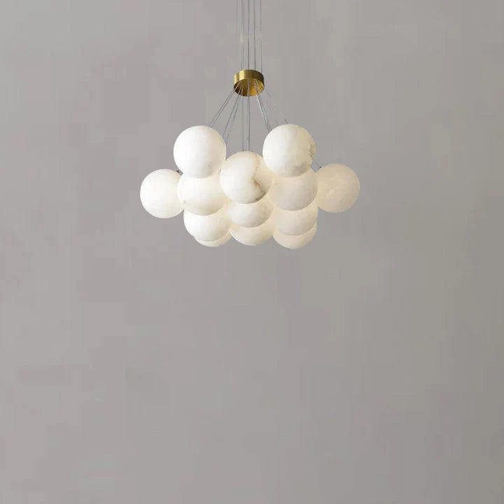 alabaster globe chandelier