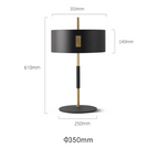 black table lamp
