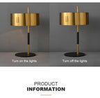 table lamp in burnished