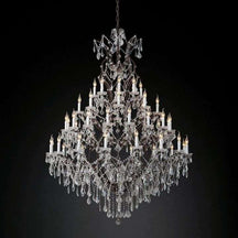 19th C. Rococo Iron & Crystal Round Chandelier – view 12