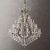 19th C. Rococo Iron & Crystal Round Chandelier – view 13