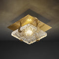 textural glass square ceiling lights