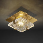 textural glass square ceiling lights