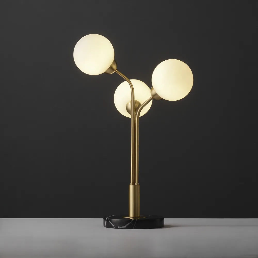 bedside tri-orb table lamp