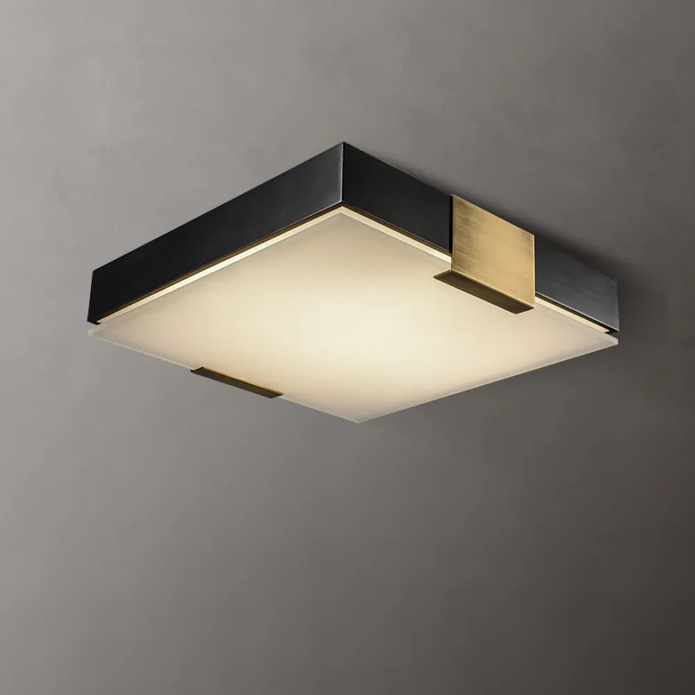 all brass flush mount ceiling lamp
