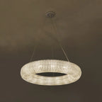 crystal halo round led chandelier