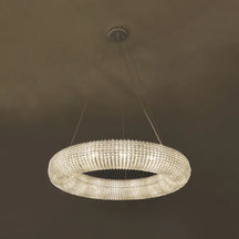 crystal halo round led chandelier