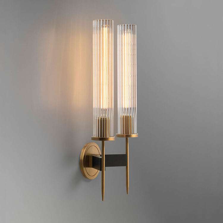 Alouette Brass Double Candle Sconce