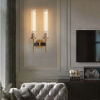 Alouette Brass Double Candle Sconce