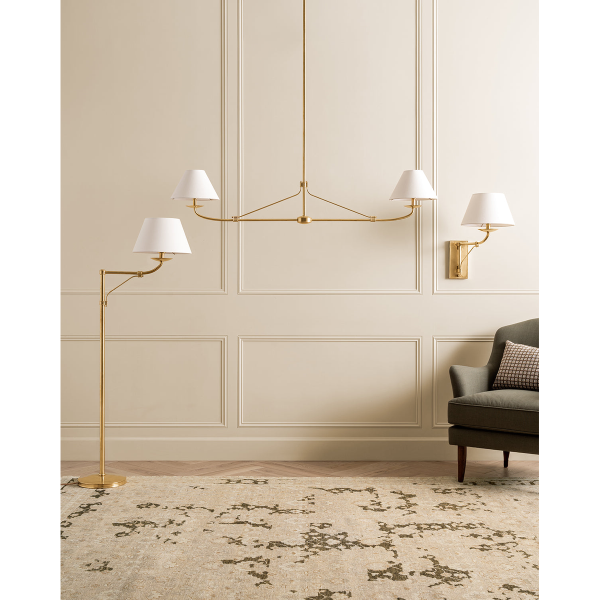 Fiddler Linear Chandelier – Modern Linear LED Chandelier for Dining Room & Kitchen Island