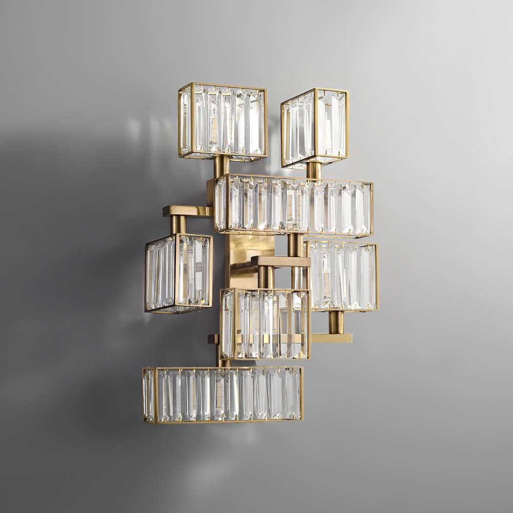 luxury satin brass wall sconce