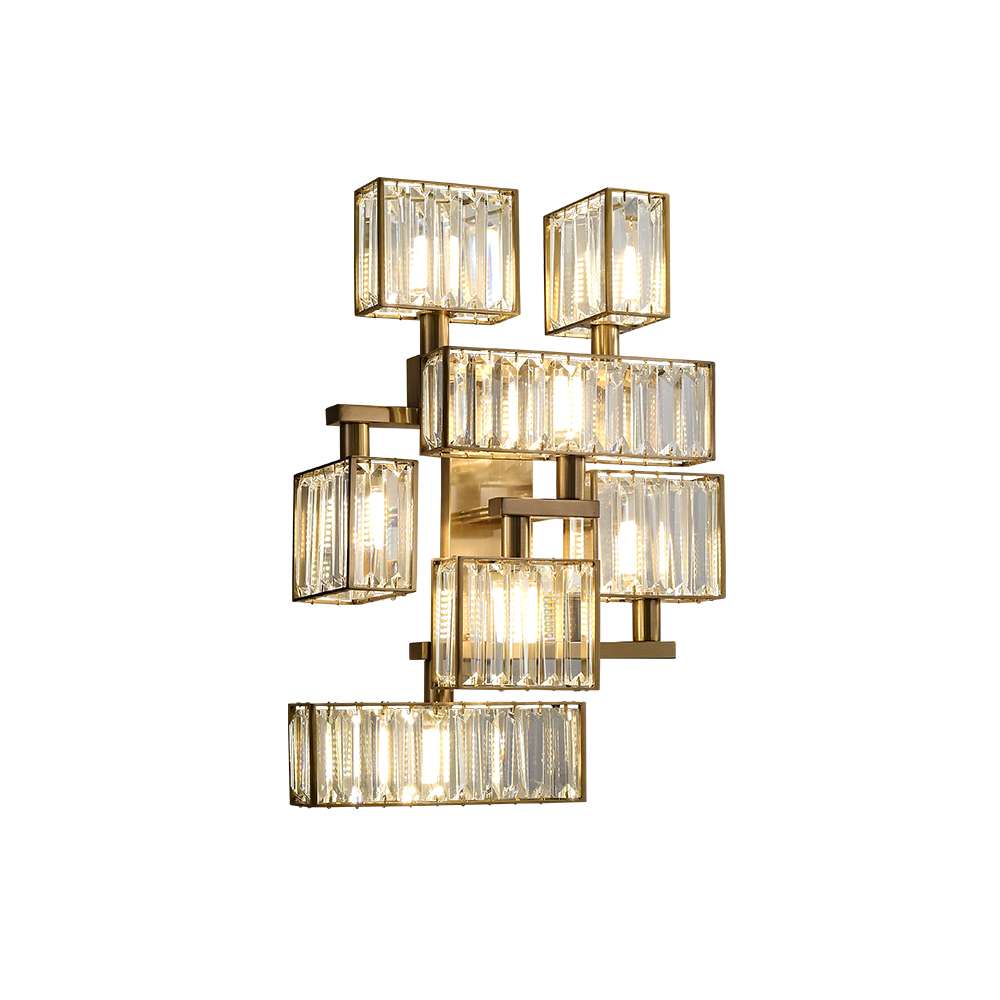elegant crystal wall light fixture