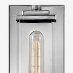 Minimalist Clear Shade Vanity Square Wall Sconce - View 5