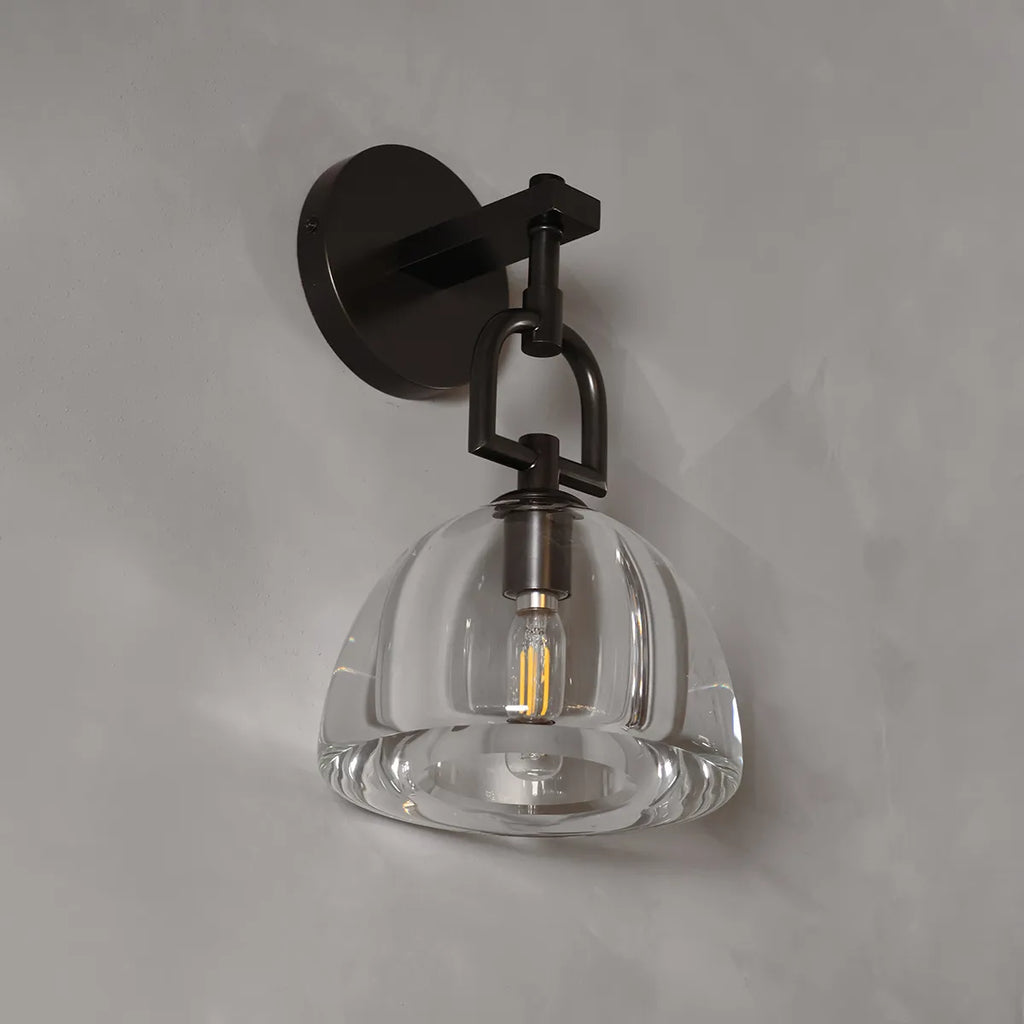 botanist dome crystal sconce