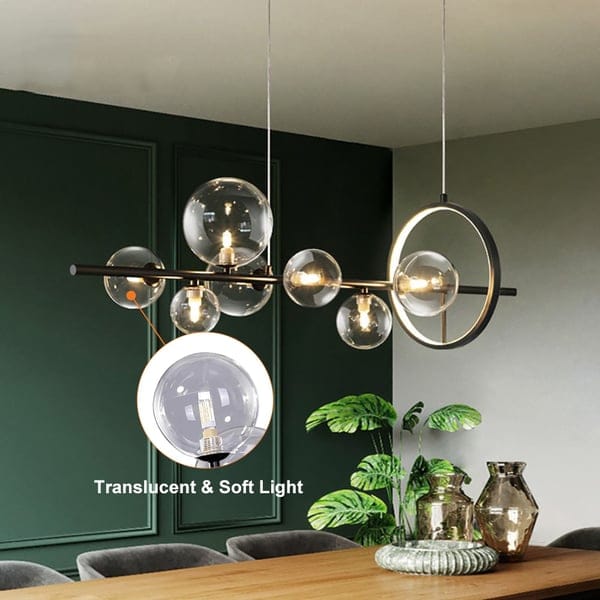 Glass Ball Modern Kitchen Island Lighting – Kitchen Light Fixtures - View 2