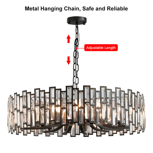 Geometric Crystal Chandelier – Living Room Chandelier - View 7
