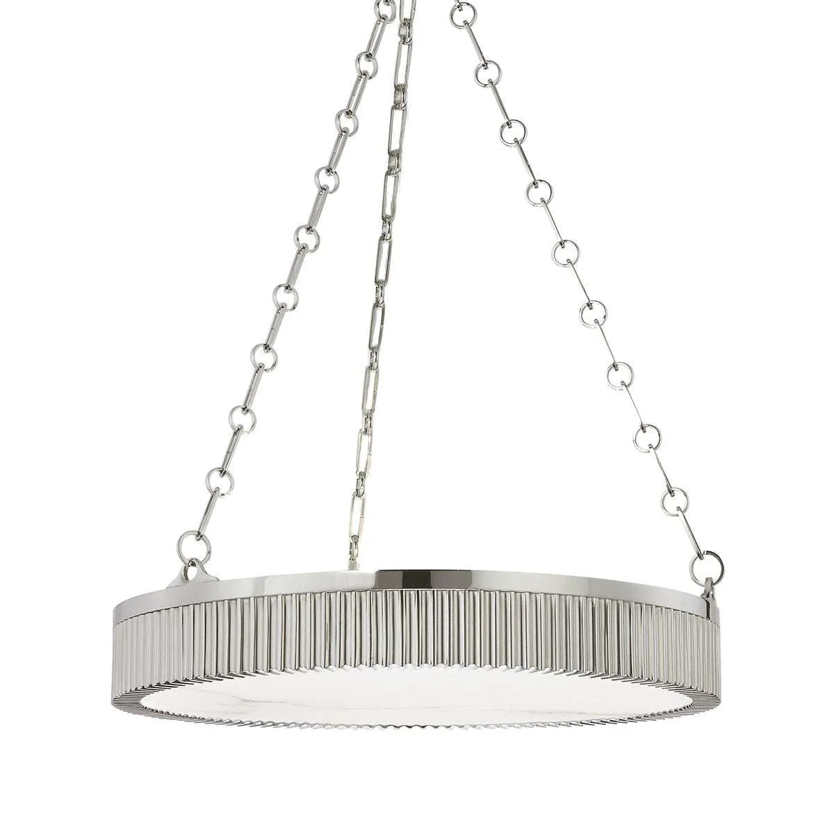 alden alabaster disc chandelier polished nickel