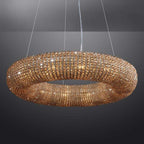 Crystal Halo Round LED Chandelier 41" Halo Lighting Fixture