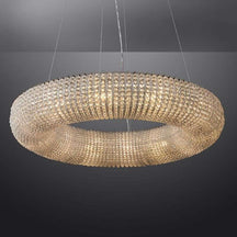 Crystal Halo Round LED Chandelier 41" Halo Lighting Fixture – view 15