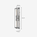 Minimalist Clear Shade Vanity Square Wall Sconce - View 8