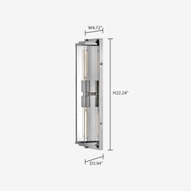 Minimalist Clear Shade Vanity Square Wall Sconce - View 8