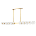 austen linear chandelier aged brass