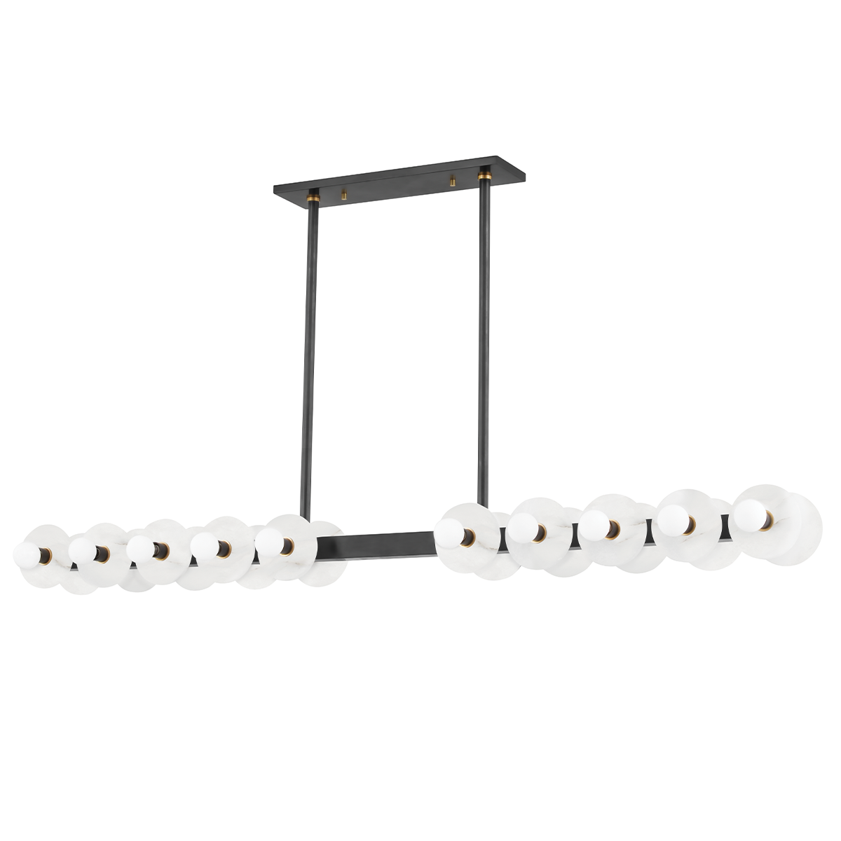 austen linear chandelier aged bronze