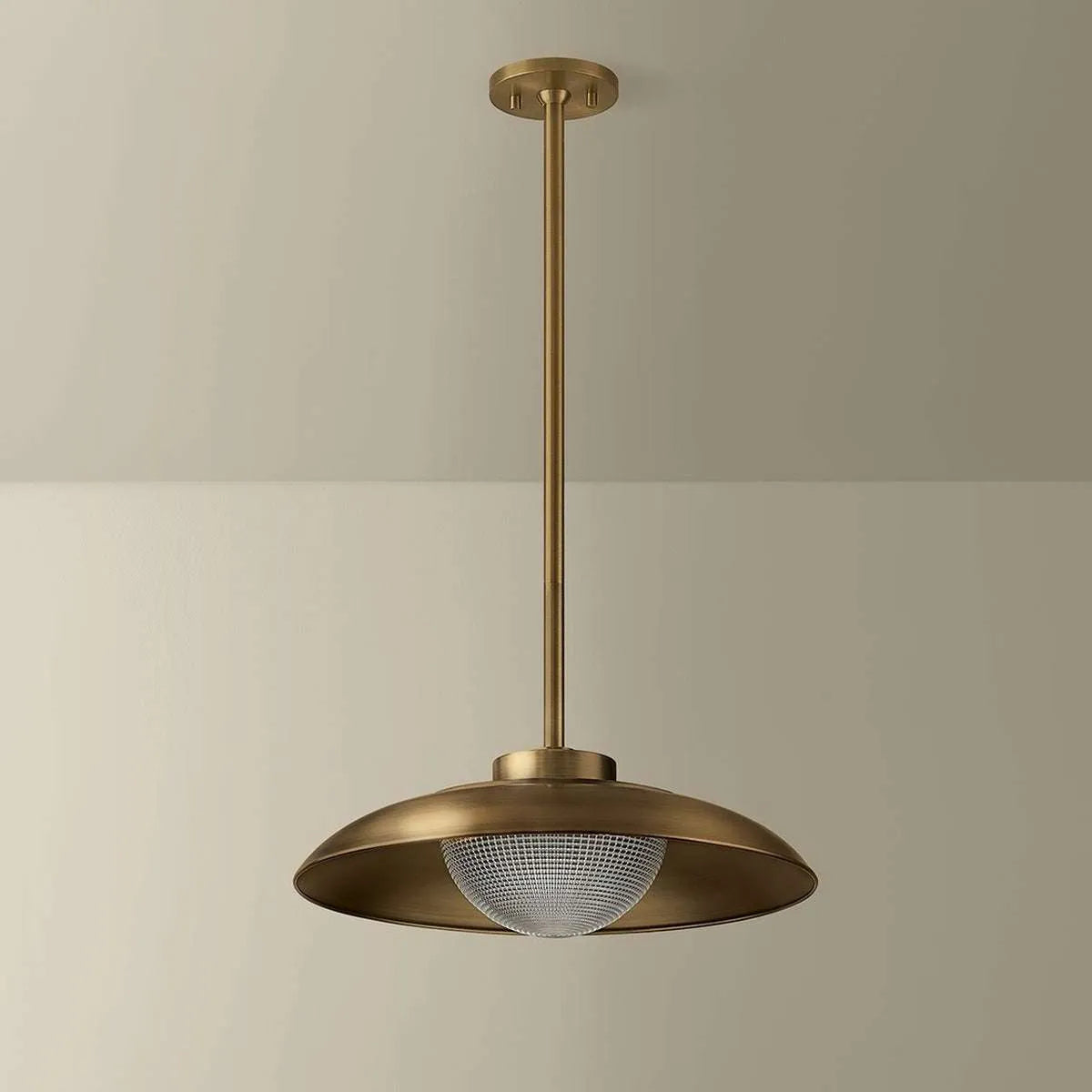 Patina Brass Bowl Pendant Light view 1