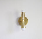 brass double-head sconce