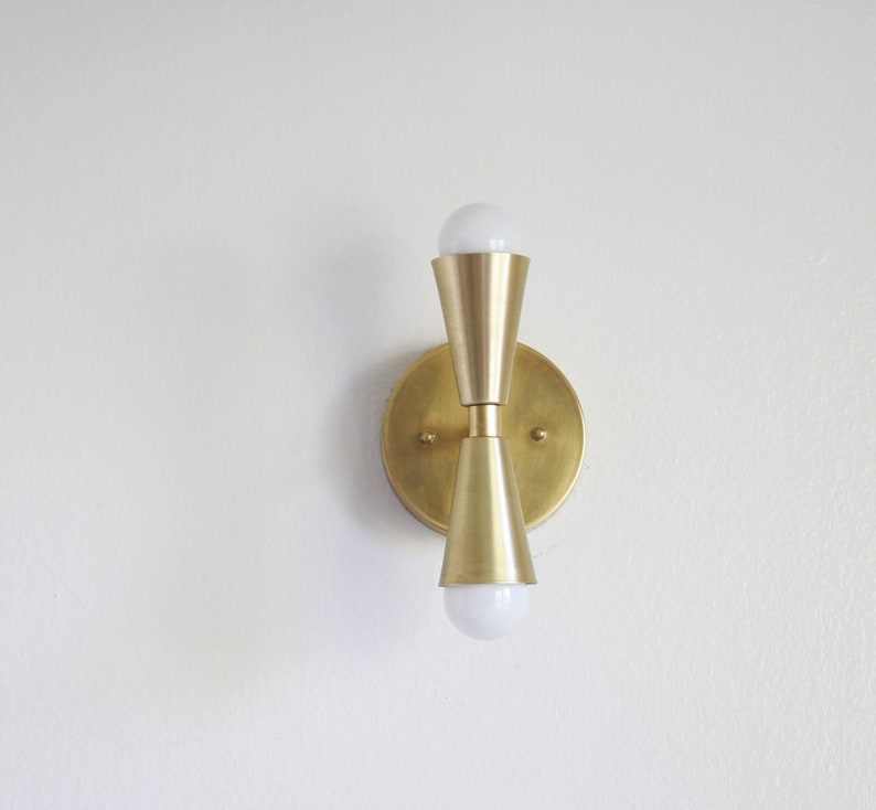 brass double-head sconce