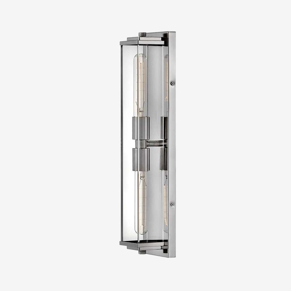 Minimalist Clear Shade Vanity Square Wall Sconce - View 7