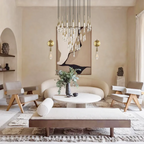 Solitaire Raindrop Round Chandelier – Modern Crystal Round Lighting Fixture