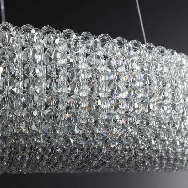 Crystal Halo Round LED Chandelier 41" Halo Lighting Fixture