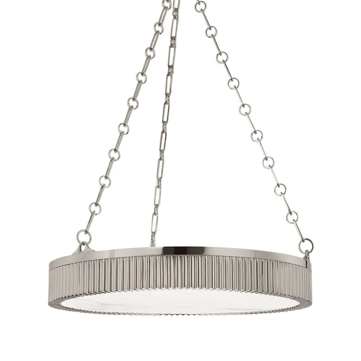 alden alabaster disc chandelier antique nickel
