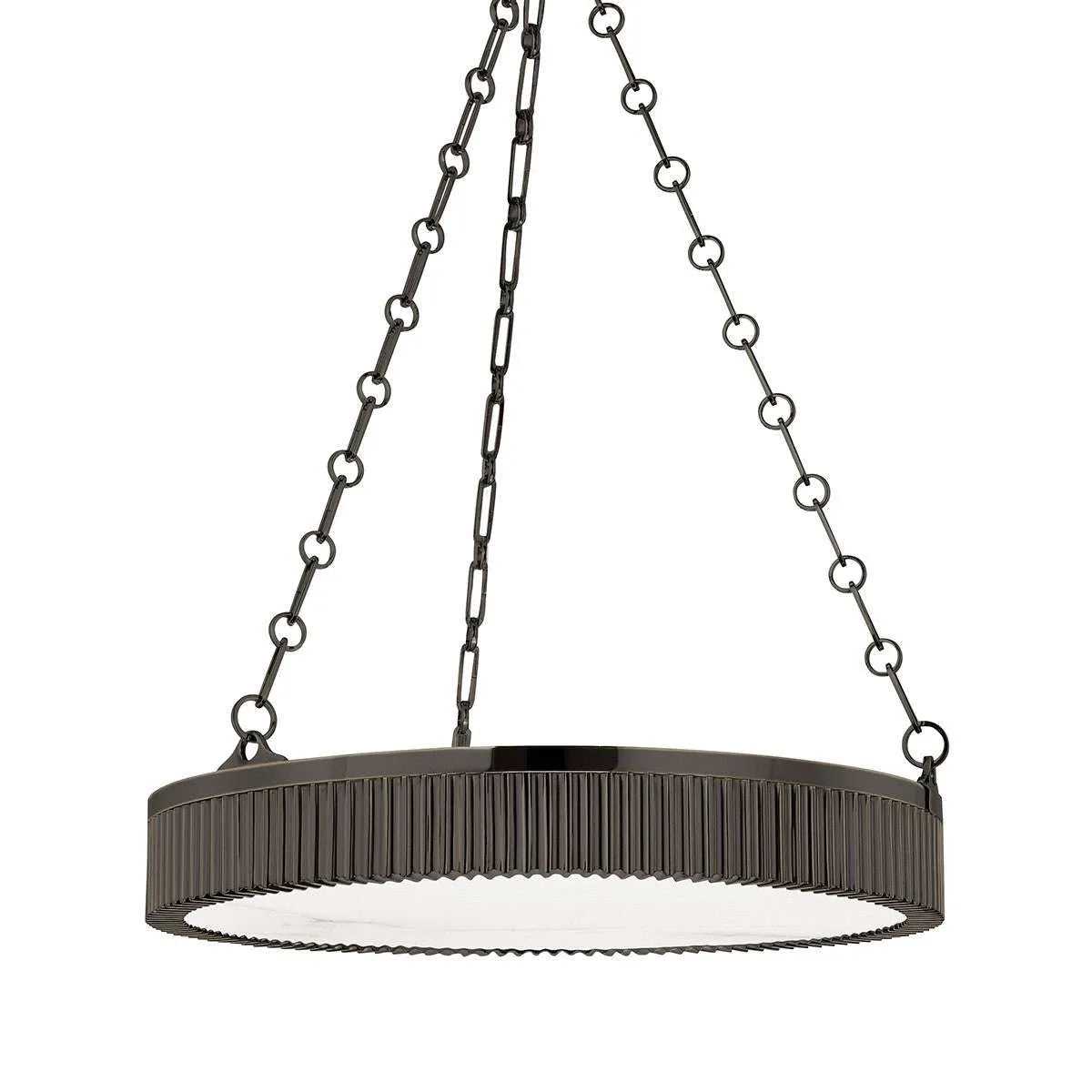 alden alabaster disc chandelier distressed bronze