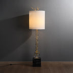 marble base brass lamp