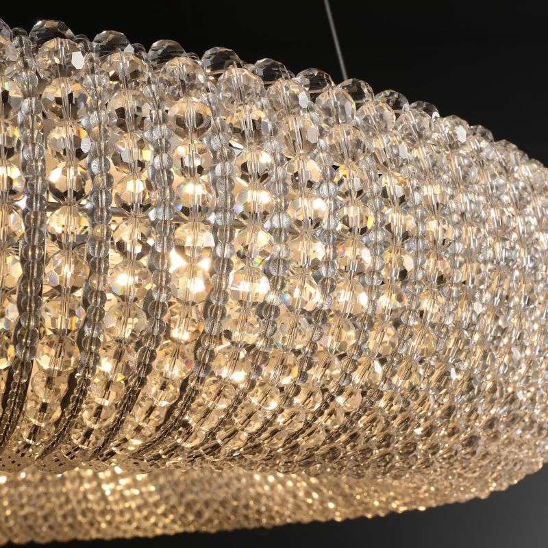 Crystal Halo Round LED Chandelier 41" Halo Lighting Fixture