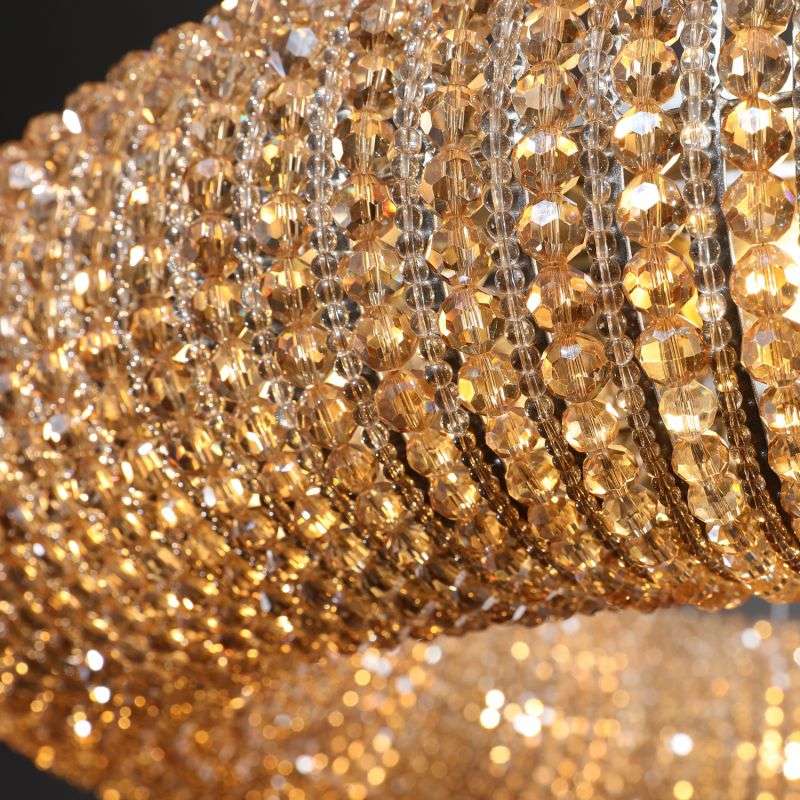 Crystal Halo Round LED Chandelier 41" Halo Lighting Fixture